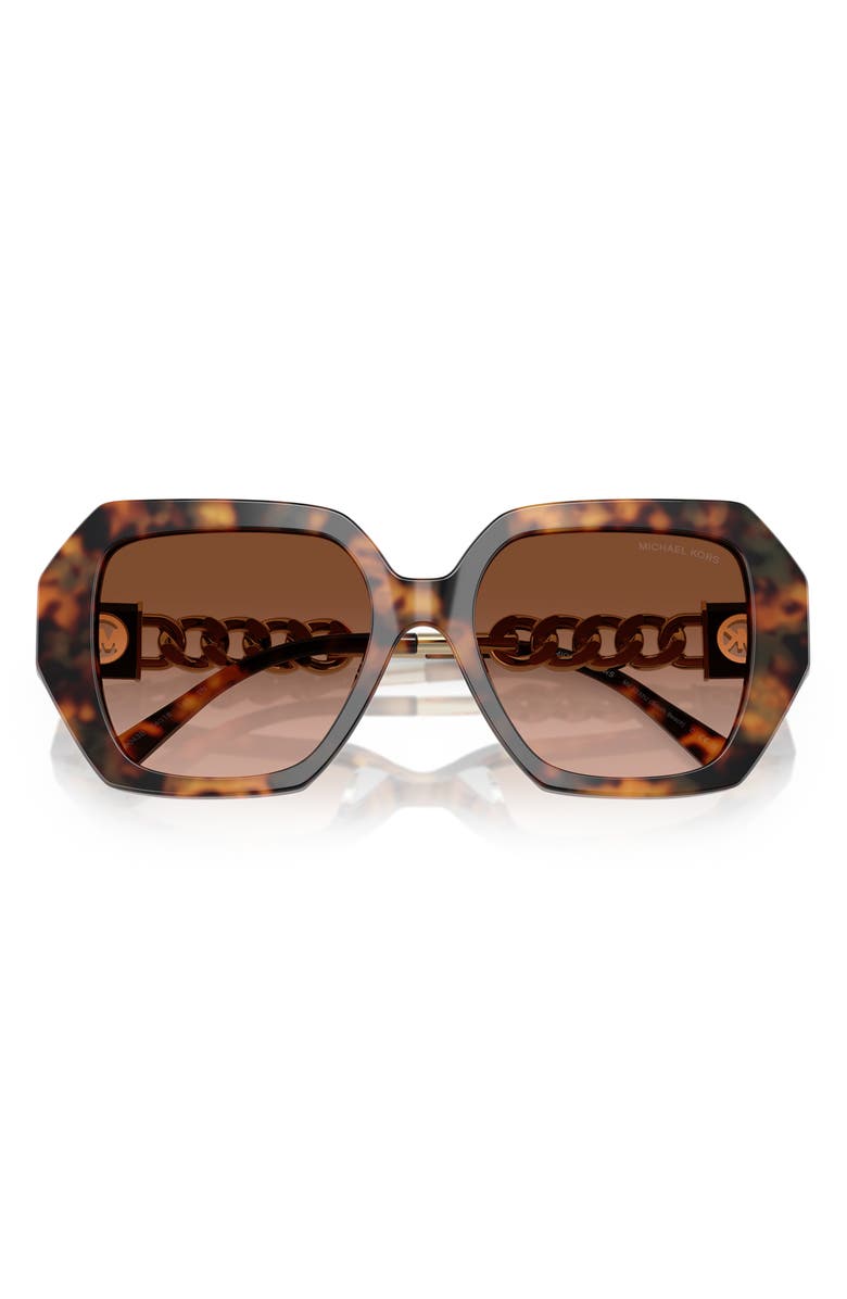 Michael Kors 54mm Gradient Square Sunglasses, Alternate, color, Brown Grad