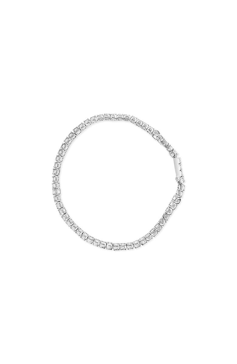 Haus of Brilliance Silver 1.0 Cttw Diamond Collar Line Link Bracelet - Size 7.25" Inches, Alternate, color, White