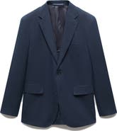 MANGO Slim Fit Linen Sport Coat