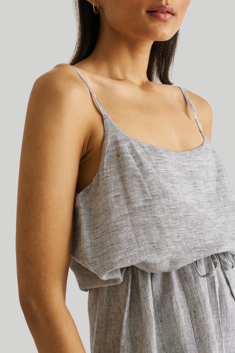 Strappy Maxi Dress, Alternate, color, Pin-striped