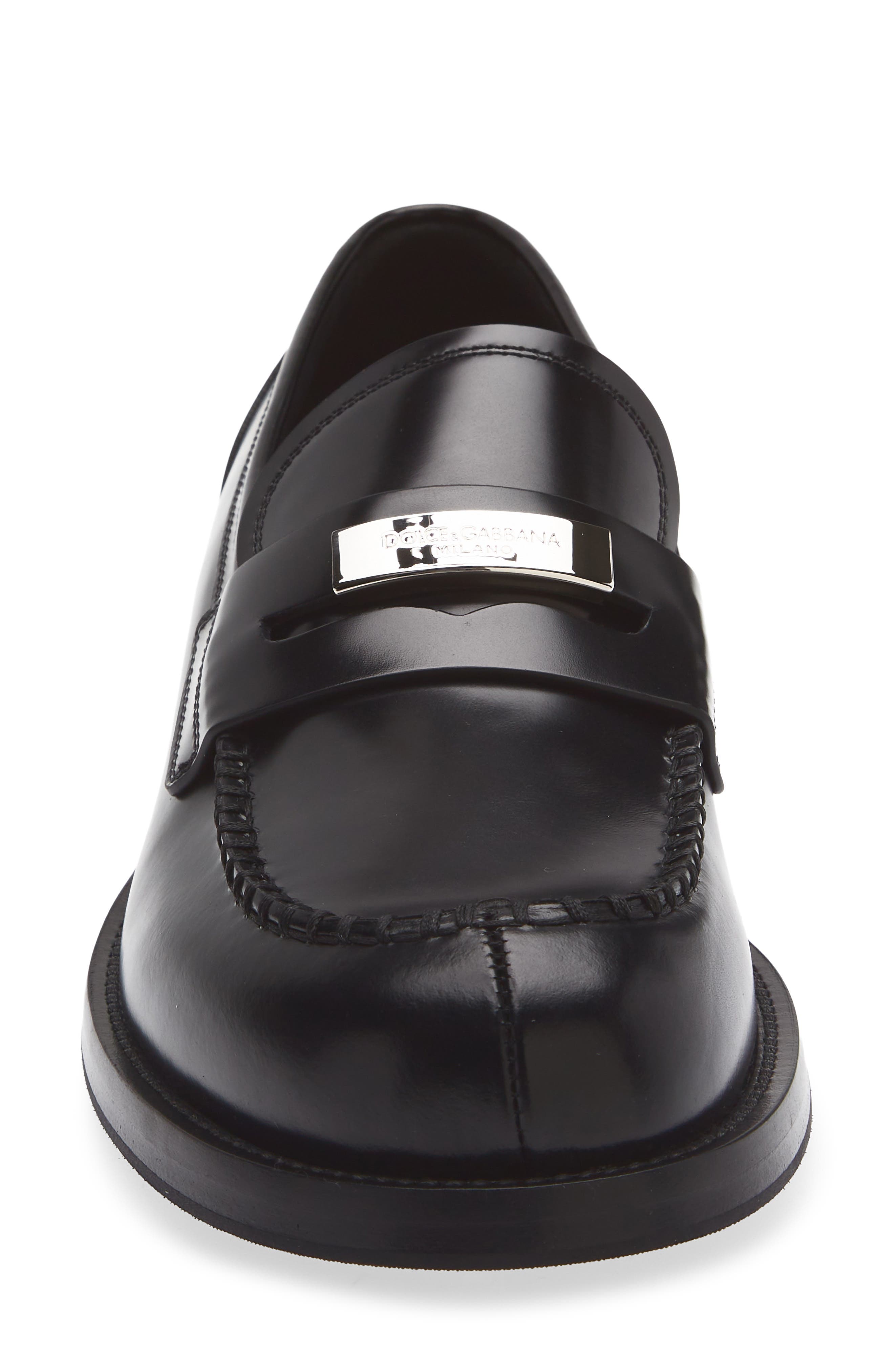 Leather Loafer, Alternate, color, NERO