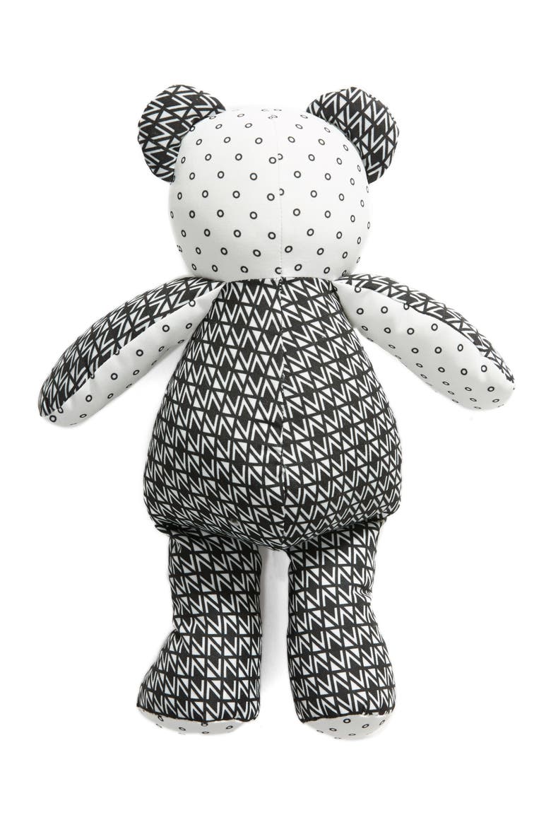 Teddy Bear Stuffed Animal, Alternate, color, BLACK ALLOVER MULTI