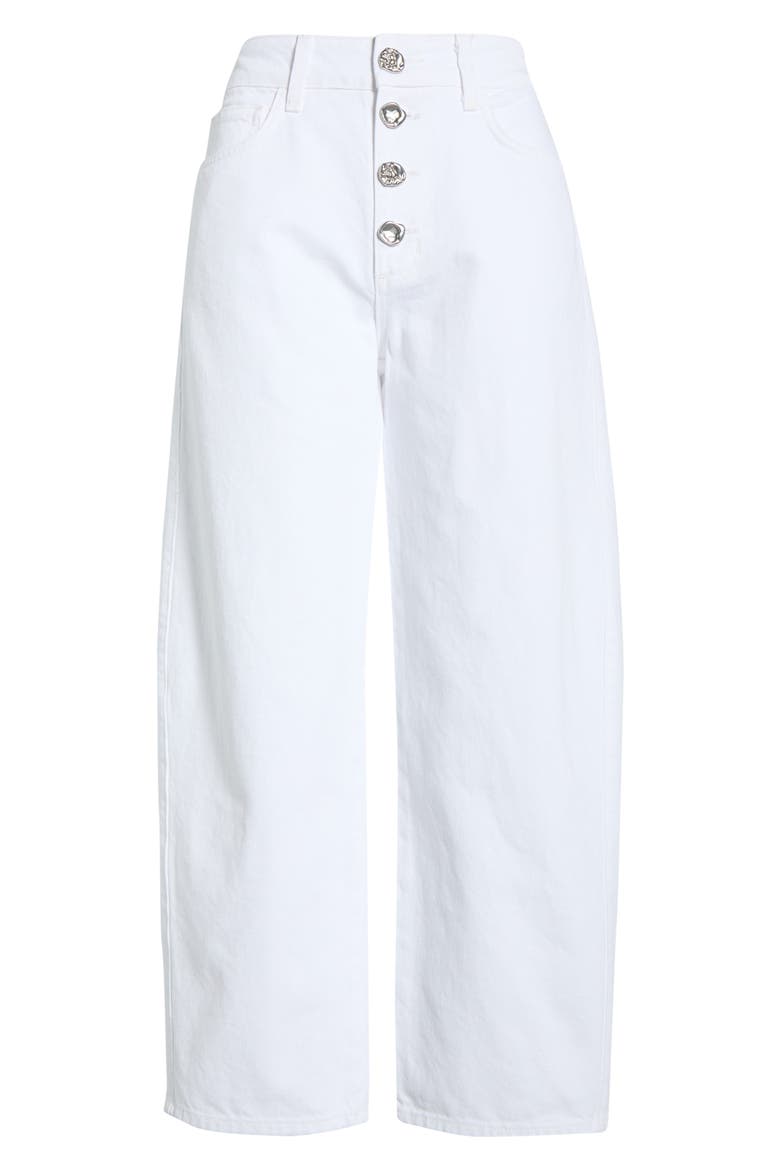 Liora High Waist Crop Stovepipe Jeans, Main, color, BLANC