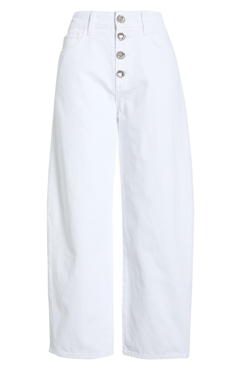 L'AGENCE Liora High Waist Crop Stovepipe Jeans, Main, color, Blanc