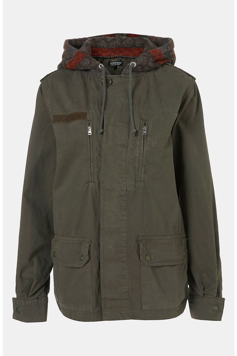 Baja Hooded Army Jacket, Main, color, KHAKI/ OLIVE