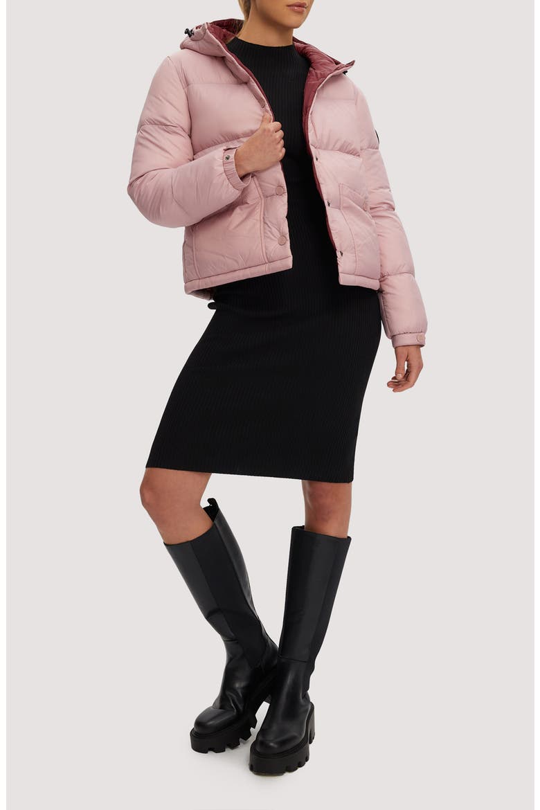 Winona Hooded Puffer Jacket, Alternate, color, DEAUVILLE MAUVE/ DARK CHERRY
