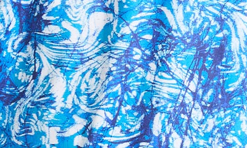 Robert Graham Wilbur Wavy Print Polo In Blue
