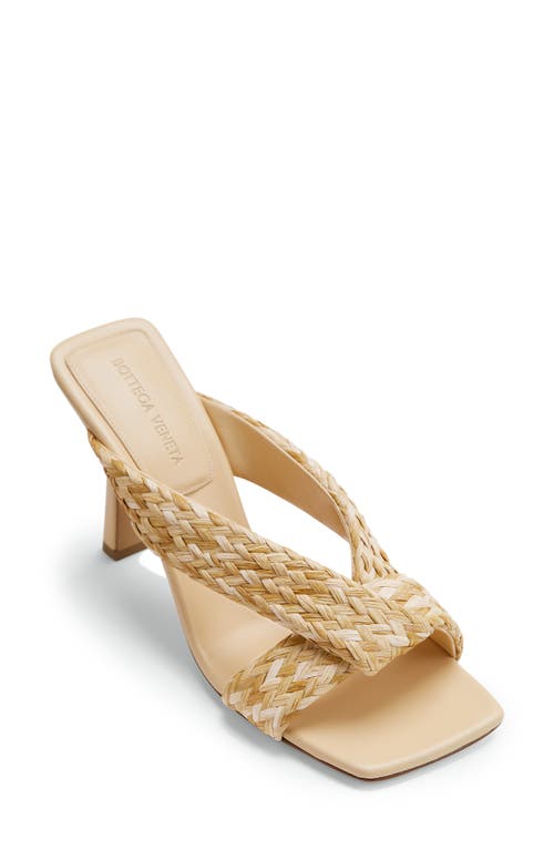 Bottega Veneta Riva Braided Raffia Slide Sandal In Neutral