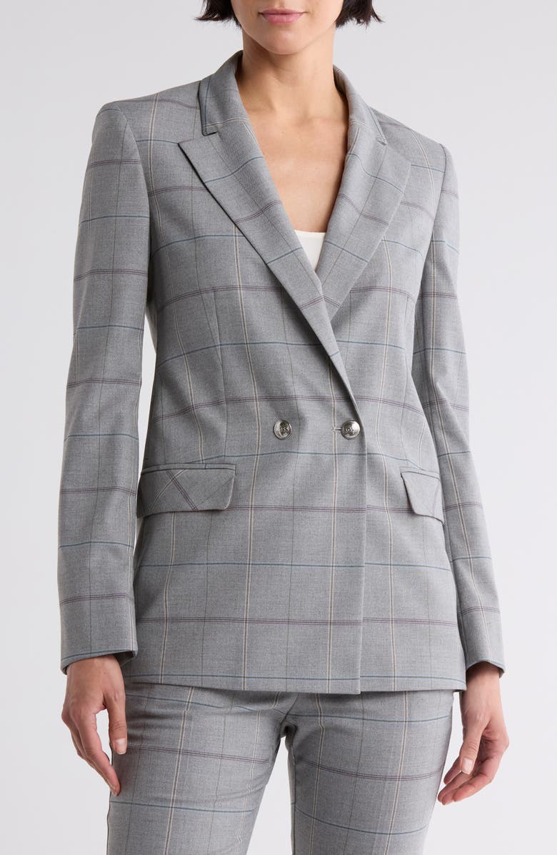 BOSS Orange Jachecky Blazer Jacket, Main, color, Melange Windowpane