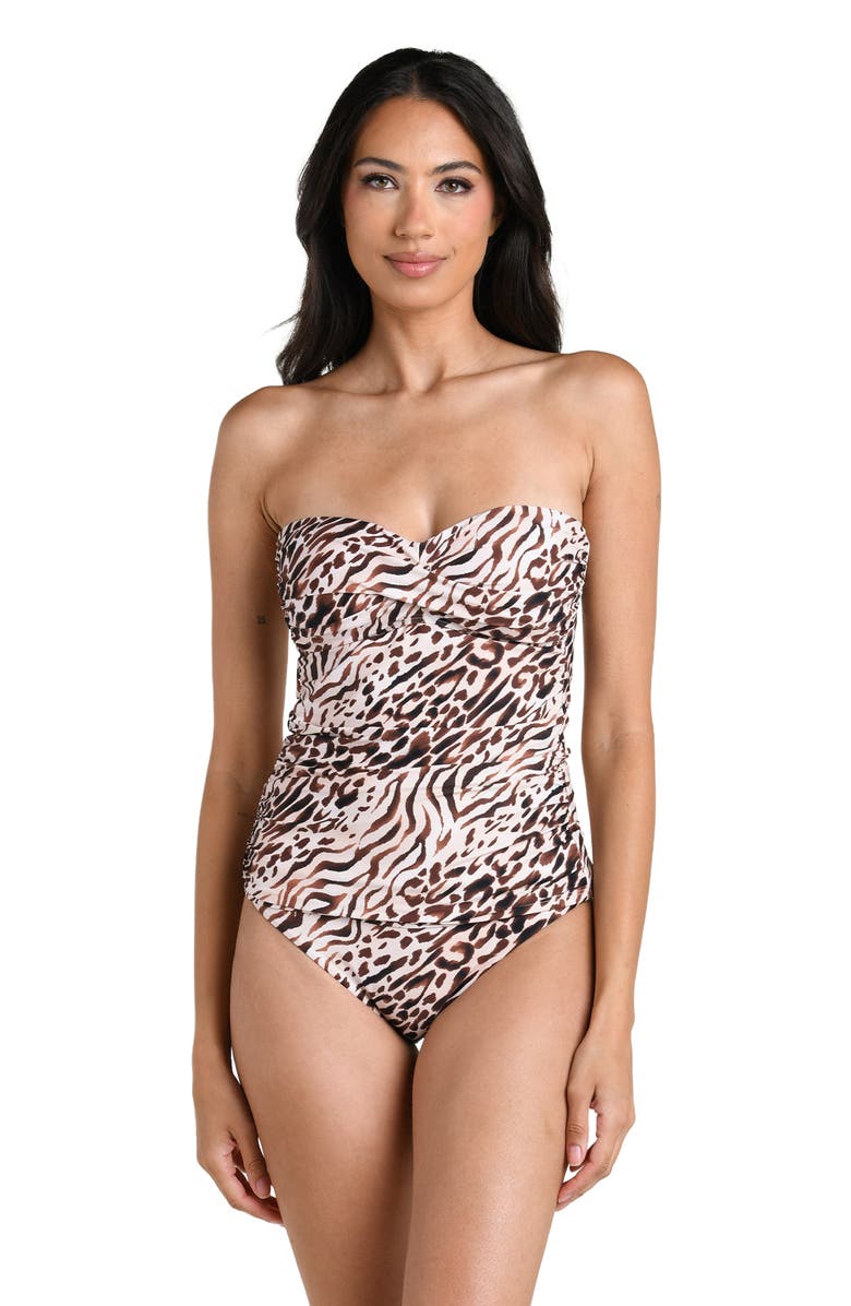 La Blanca Fierce Territory Bandeau Tankini Top, Alternate, color, 