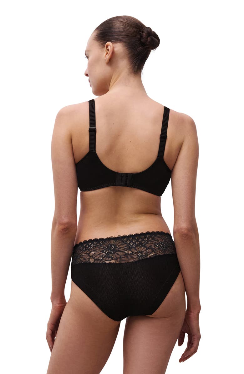 Chantelle Lingerie Sublime Lace Wireless Bra, Alternate, color, Black