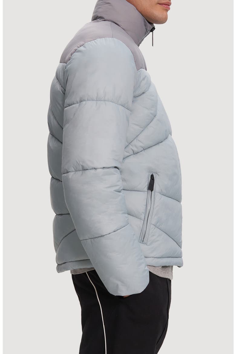 Vincent Colorblock Faux Shearling Lined Puffer Jacket, Alternate, color, ULTIMATE/SEA ICE