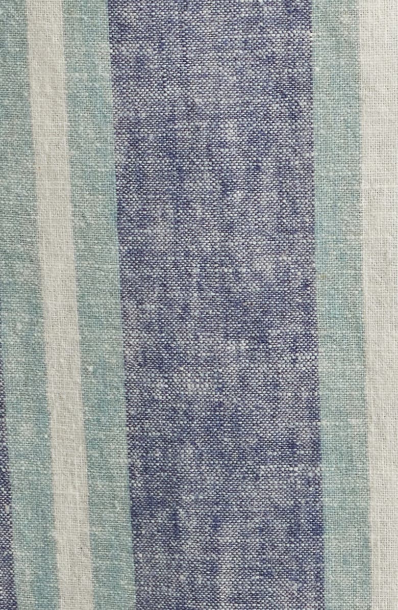 Treasure & Bond Linen & Cotton Camp Shirt, Alternate, color, Blue Trevor Stripe