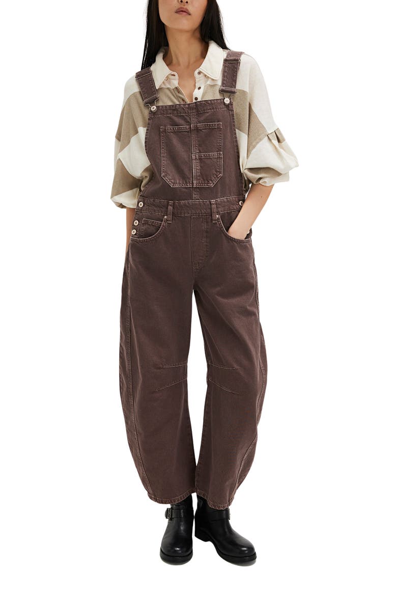 Good Luck Denim Overalls, Main, color, CHOCOLATE MOUSSE