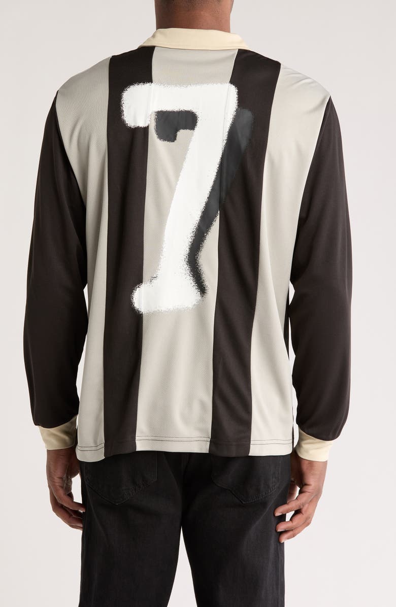 SANTO STUDIO Varsity Quarter Zip Long Sleeve Jersey Polo, Alternate, color, 