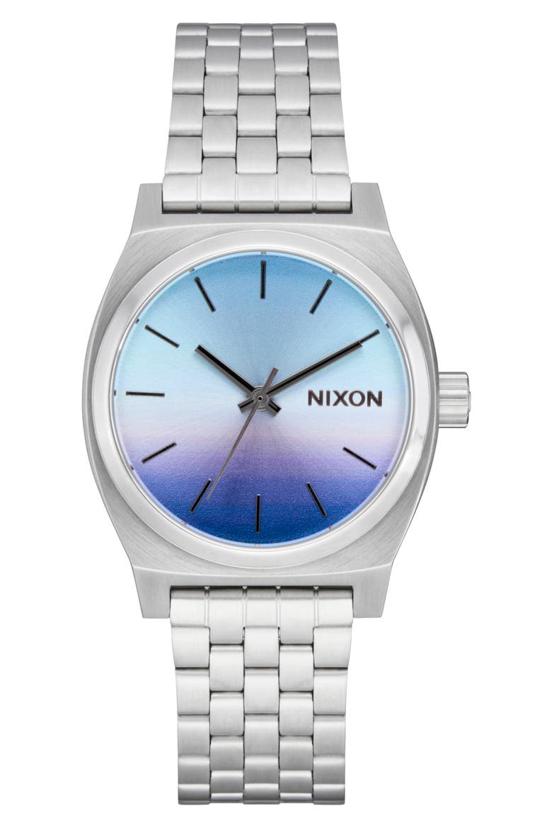 Medium Time Teller Bracelet Watch, 31mm, Main, color, SILVER/DUSK
