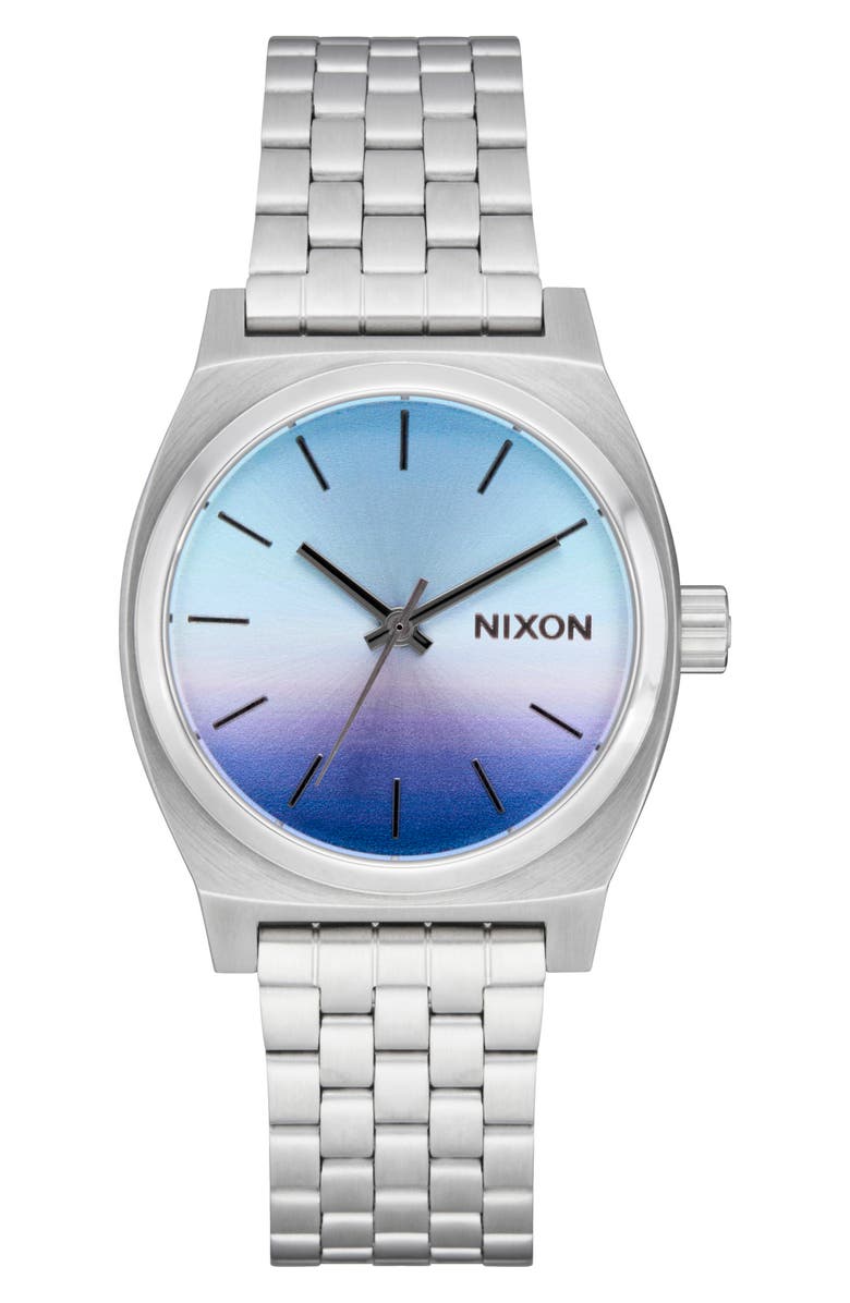 Nixon Medium Time Teller Bracelet Watch, 31mm, Main, color, Silver/ Dusk