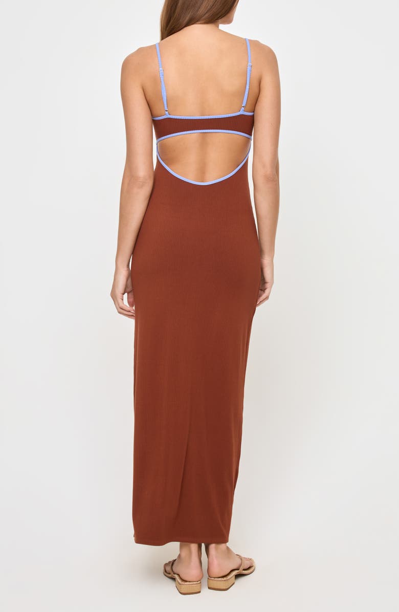 LSPACE Jordana Knit Cover-Up Maxi Dress, Alternate, color, Tobacco/ Veri Peri