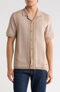 Buffalo Jeans Wotison Short Sleeve Knit Button-Up Shirt