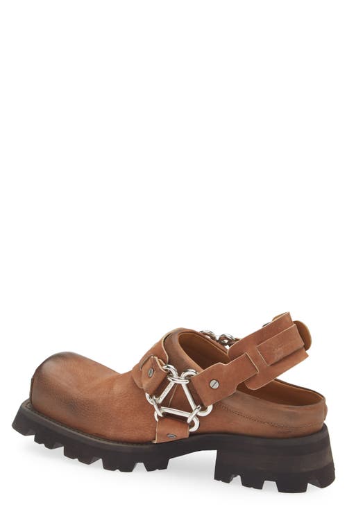 Acne Studios Balius Slingback Shoe In Caramel Brown