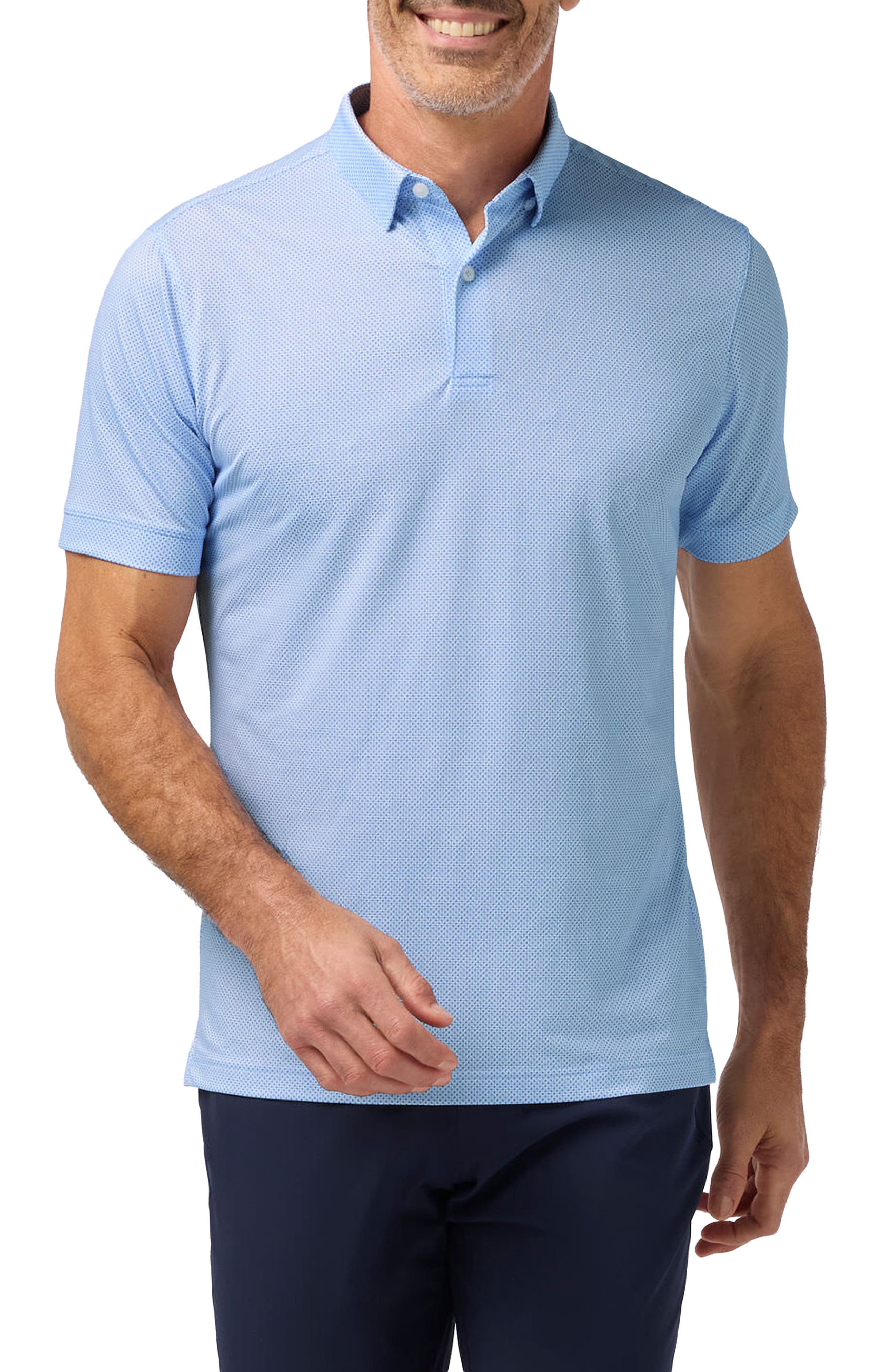 Skyline Blue Tight Diamond Haylard SS Polo