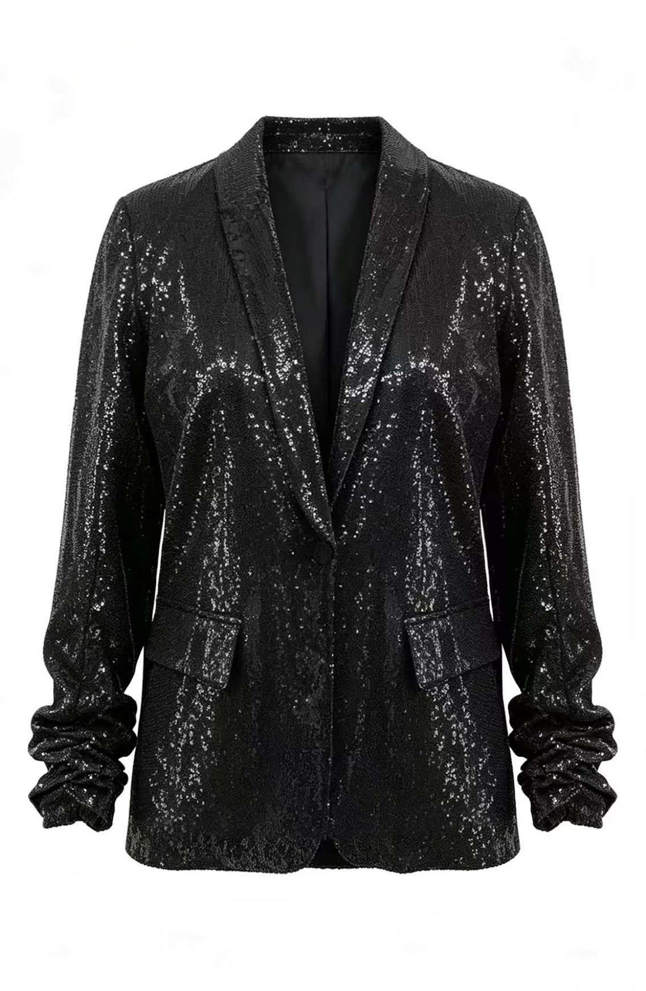 Sequined Open Front Blazer