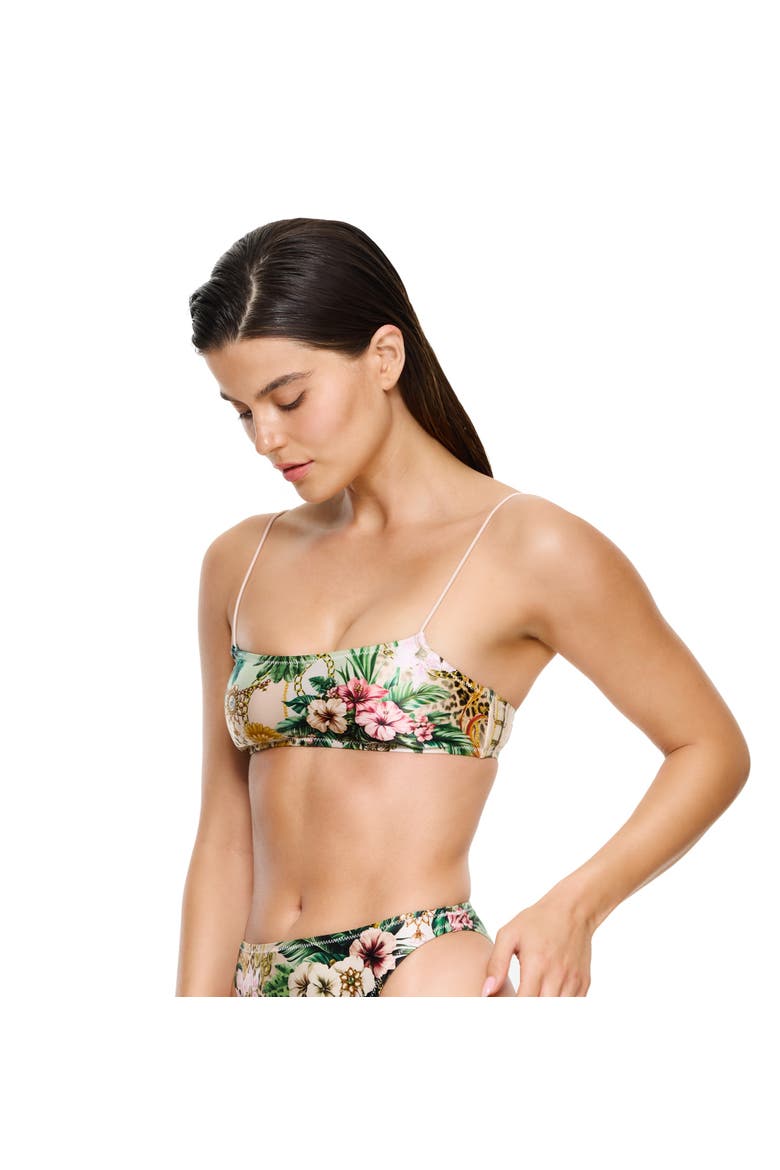 Jungle Treasure Scoop Neck Bikini Top Swimsuit, Alternate, color, Multi-Jungle