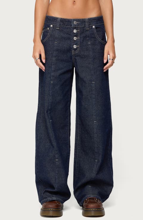 Polley Low Rise Wide Leg Jeans