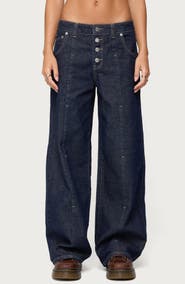 EDIKTED Polley Low Rise Wide Leg Jeans