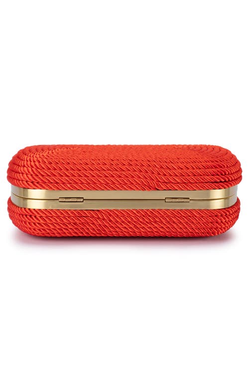 Olga Berg Martina Rope Clutch In Red