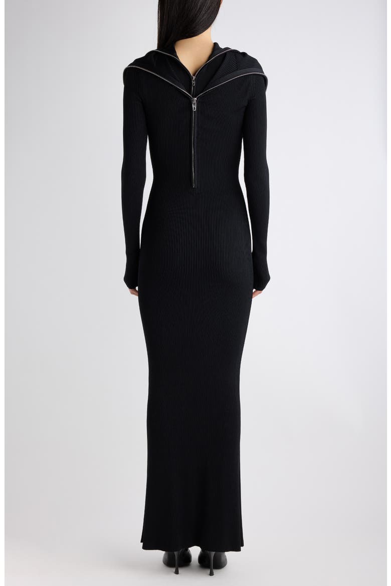 Long Sleeve Rib Maxi Sweater Dress, Alternate, color, 1000 BLACK