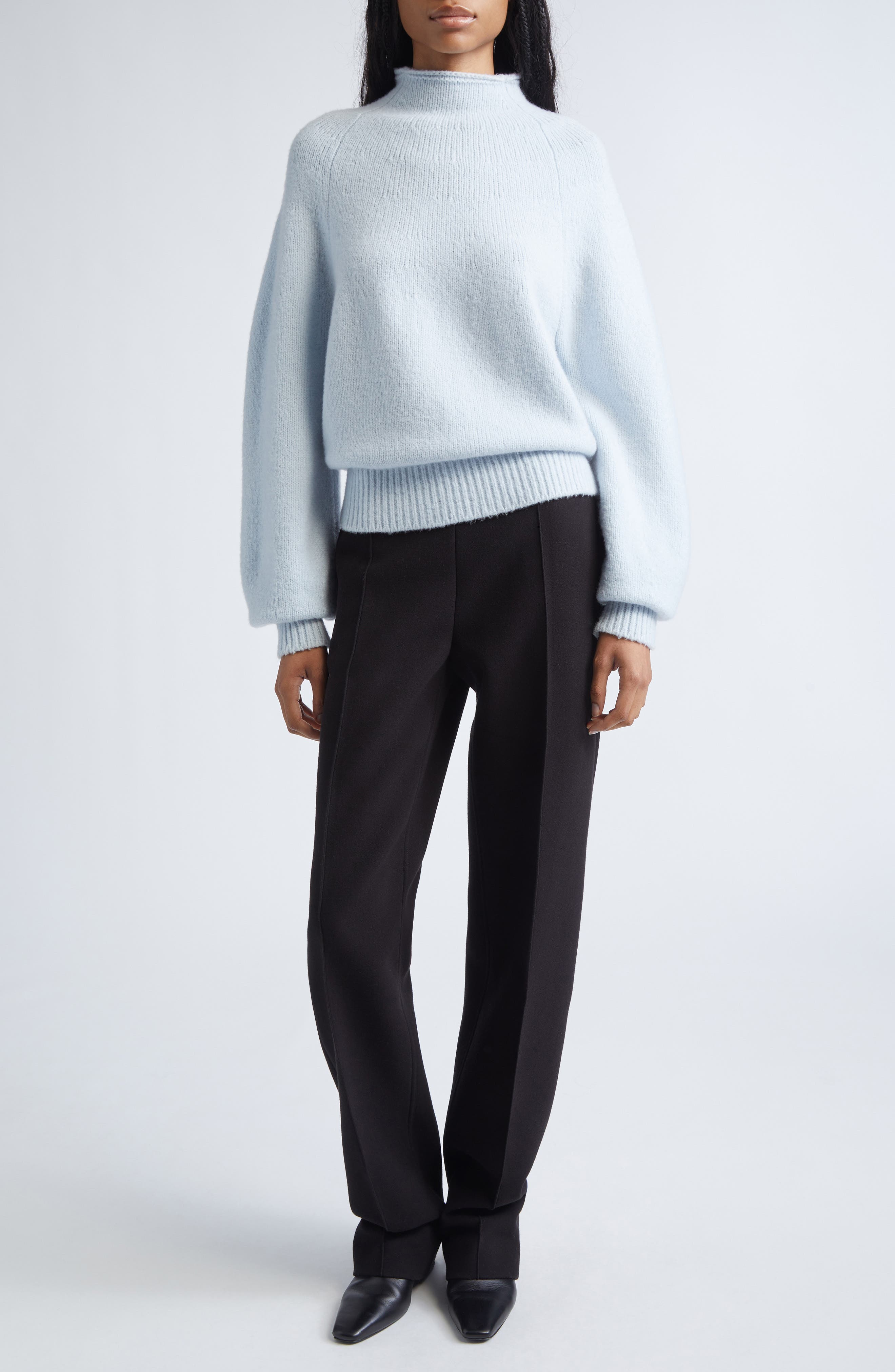 Cashmere Blend Funnel Neck Sweater - image 2