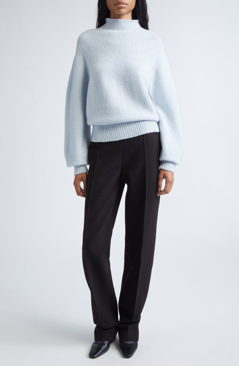 Proenza Schouler Zee High Waist Scuba Pants, Alternate, color, Black