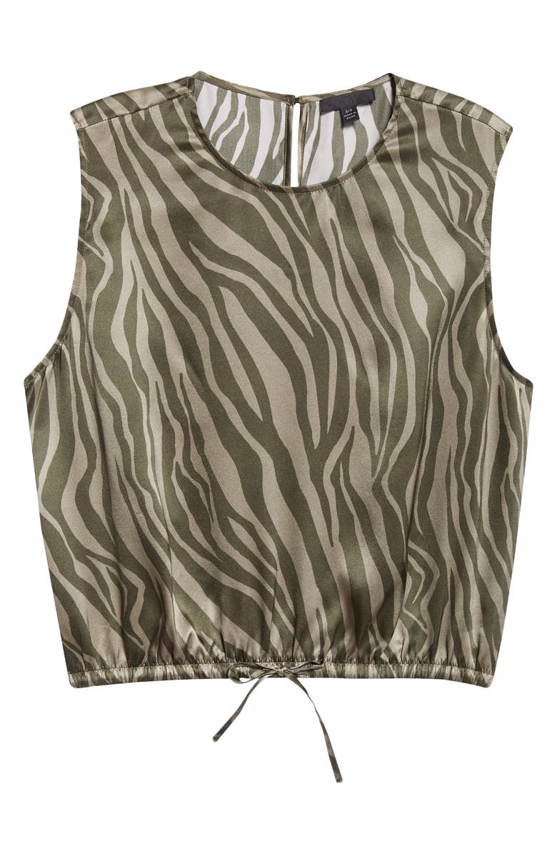 ATM Anthony Thomas Melillo Zebra Stripe Silk Charmeuse Top, Alternate, color, 