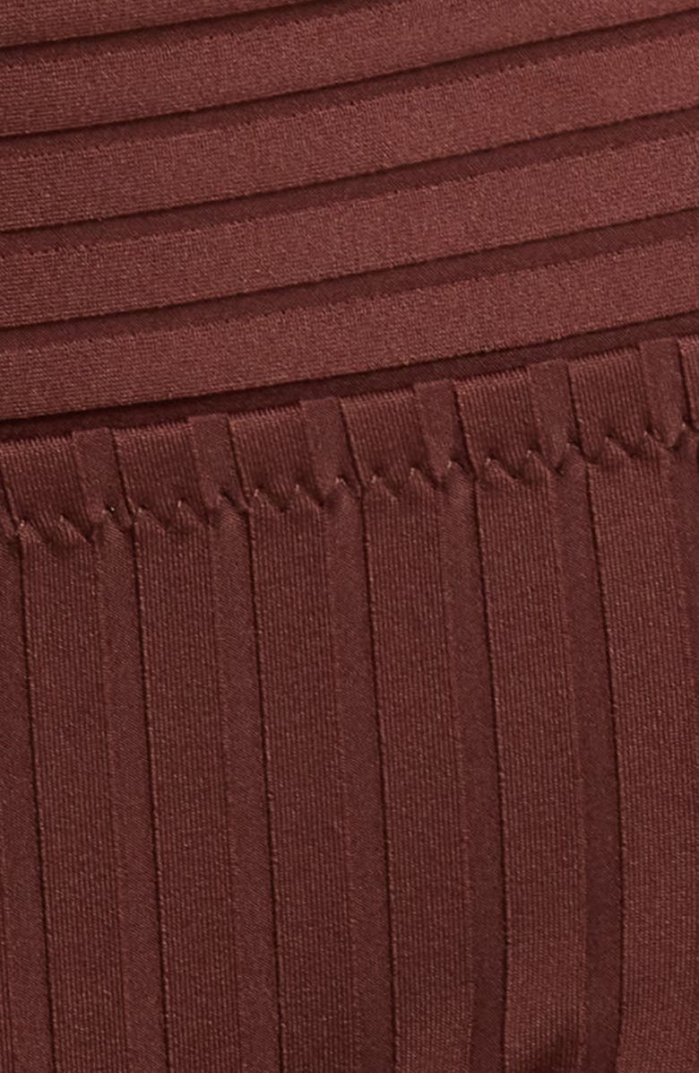 Sanctuary Banded Rib Hipster Bikini Bottoms, Alternate, color, Espresso