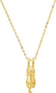Queen Jewels Dangling Kitty Pendant Necklace