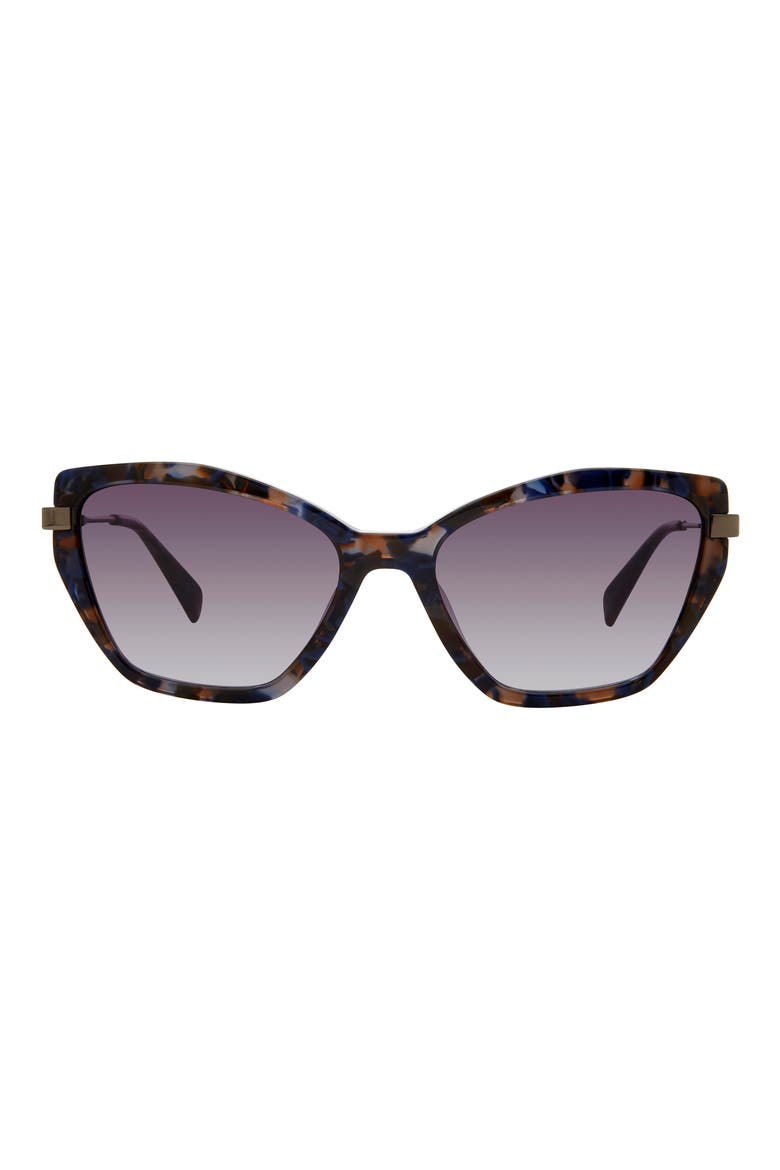 54mm Cat Eye Sunglasses, Main, color, BLUE HAVANA
