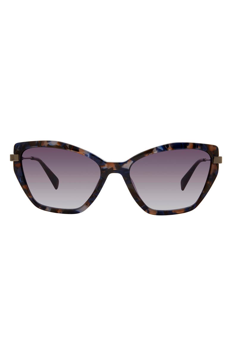 rag & bone 54mm Cat Eye Sunglasses, Main, color, Blue Havana