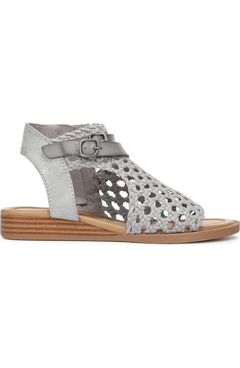 Blowfish Malibu Anuella Cage Sandal, Alternate, color, Silver Microsuede