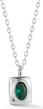 GLAZE JEWELRY Cubic Zirconia Square Pendant Necklace