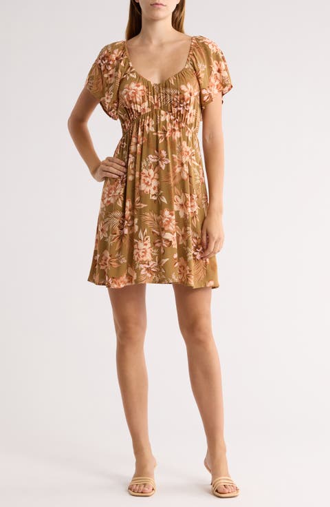 Desert Dreams Fluttery Sleeve Minidress