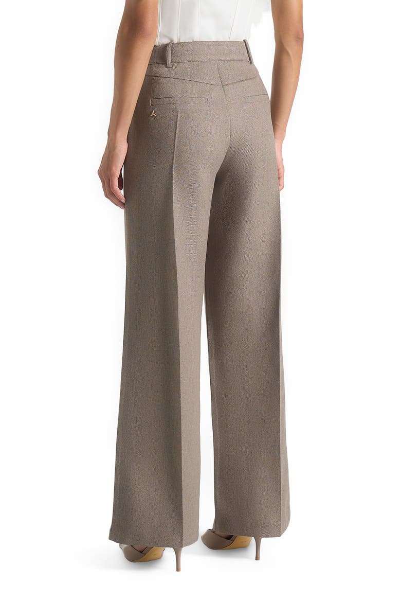 Beryl Draped Wrap Trousers With Hardware, Alternate, color, Taupe
