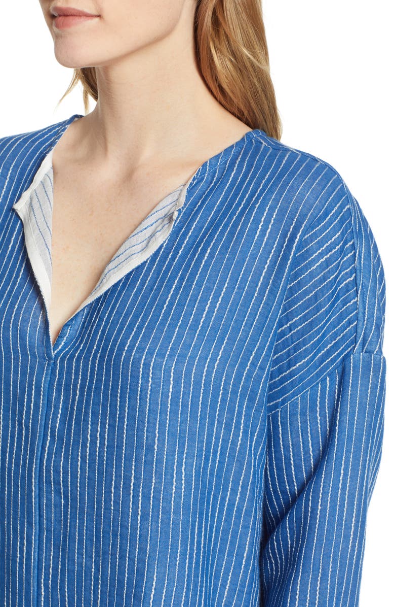 Lou & Grey Stripe Pop-On Shirt, Alternate, color, 