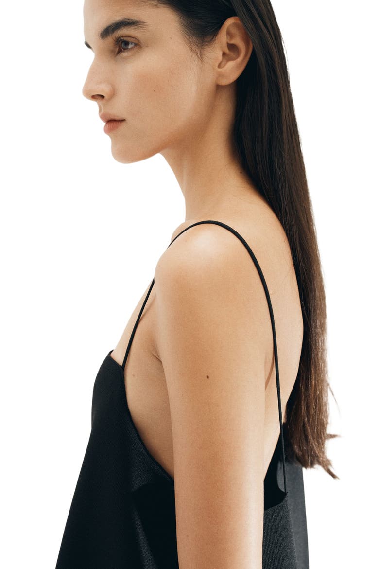 Fine-knit Strappy Top, Alternate, color, Black