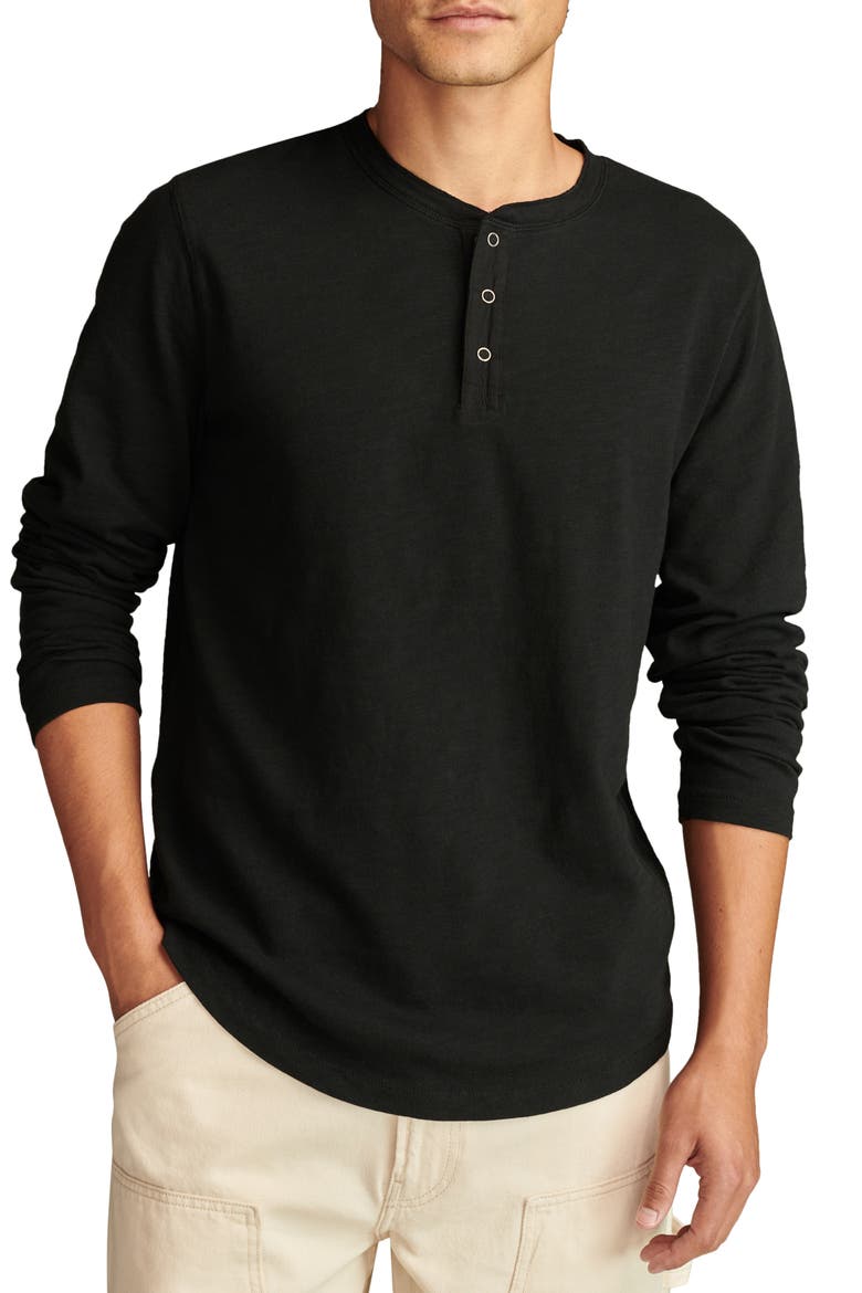 Weekend Slub Henley, Main, color, JET BLACK
