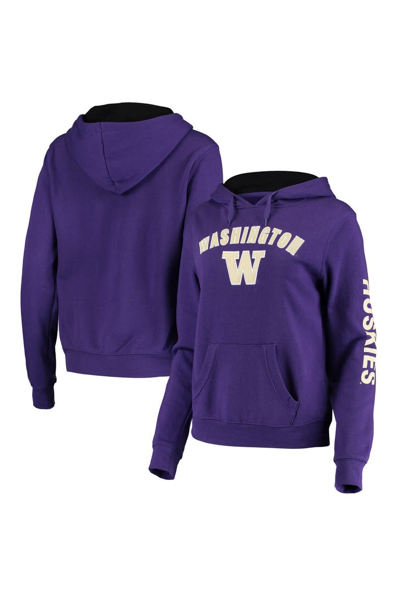 Women's Colosseum Purple Washington Huskies Loud and Proud Pullover Hoodie, Main, color, Purple