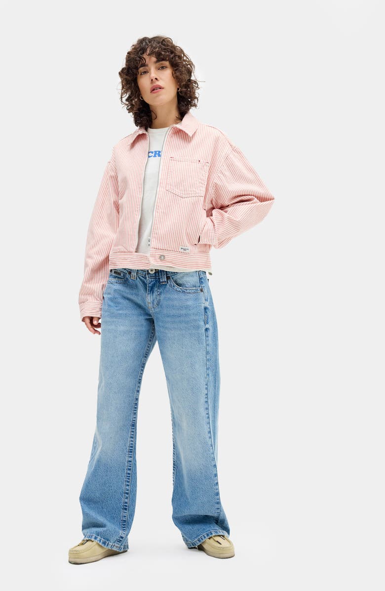 BDG Urban Outfitters Yuri Stripe Cotton Canvas Zip Jacket, Alternate, color,