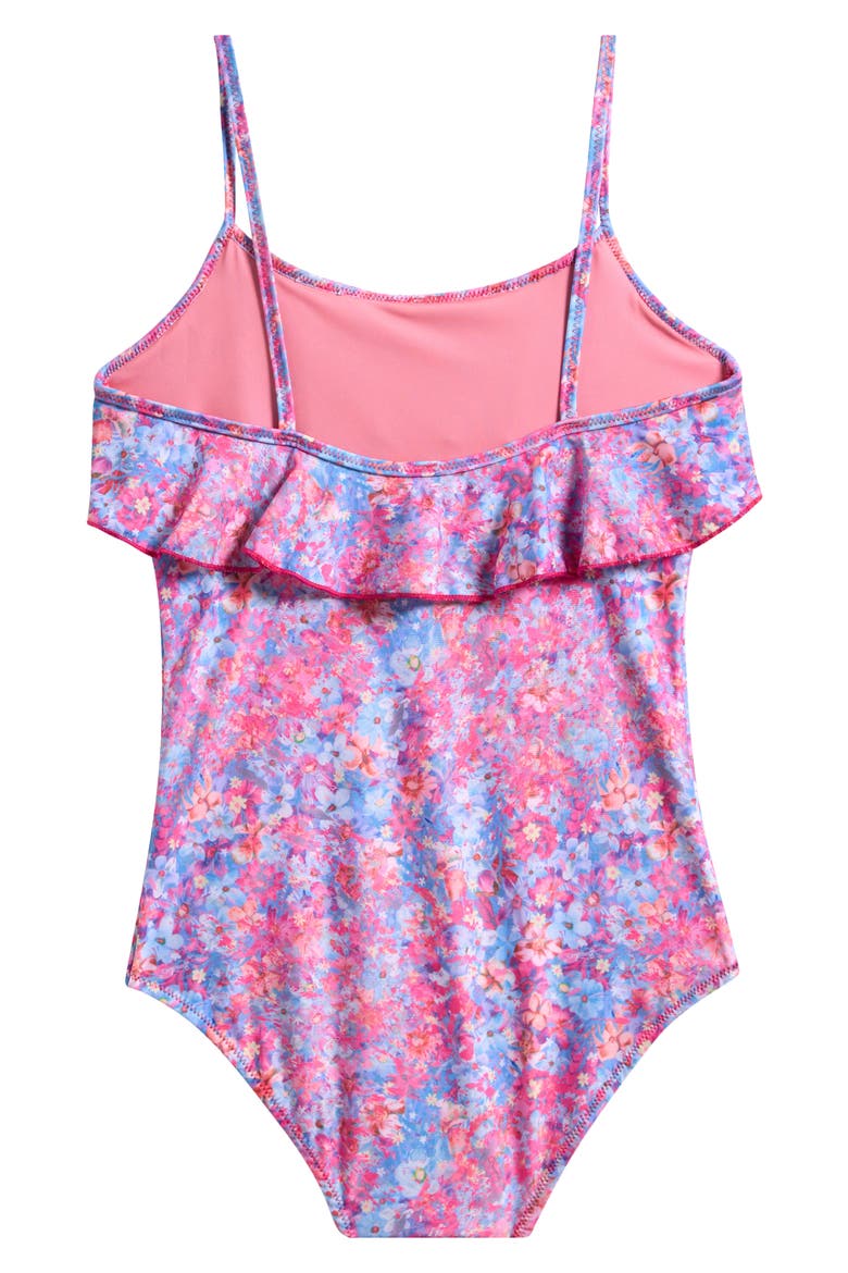 Kids' Ditzy Ruffle One-Piece Swimsuit, Alternate, color, PINK FLORAL