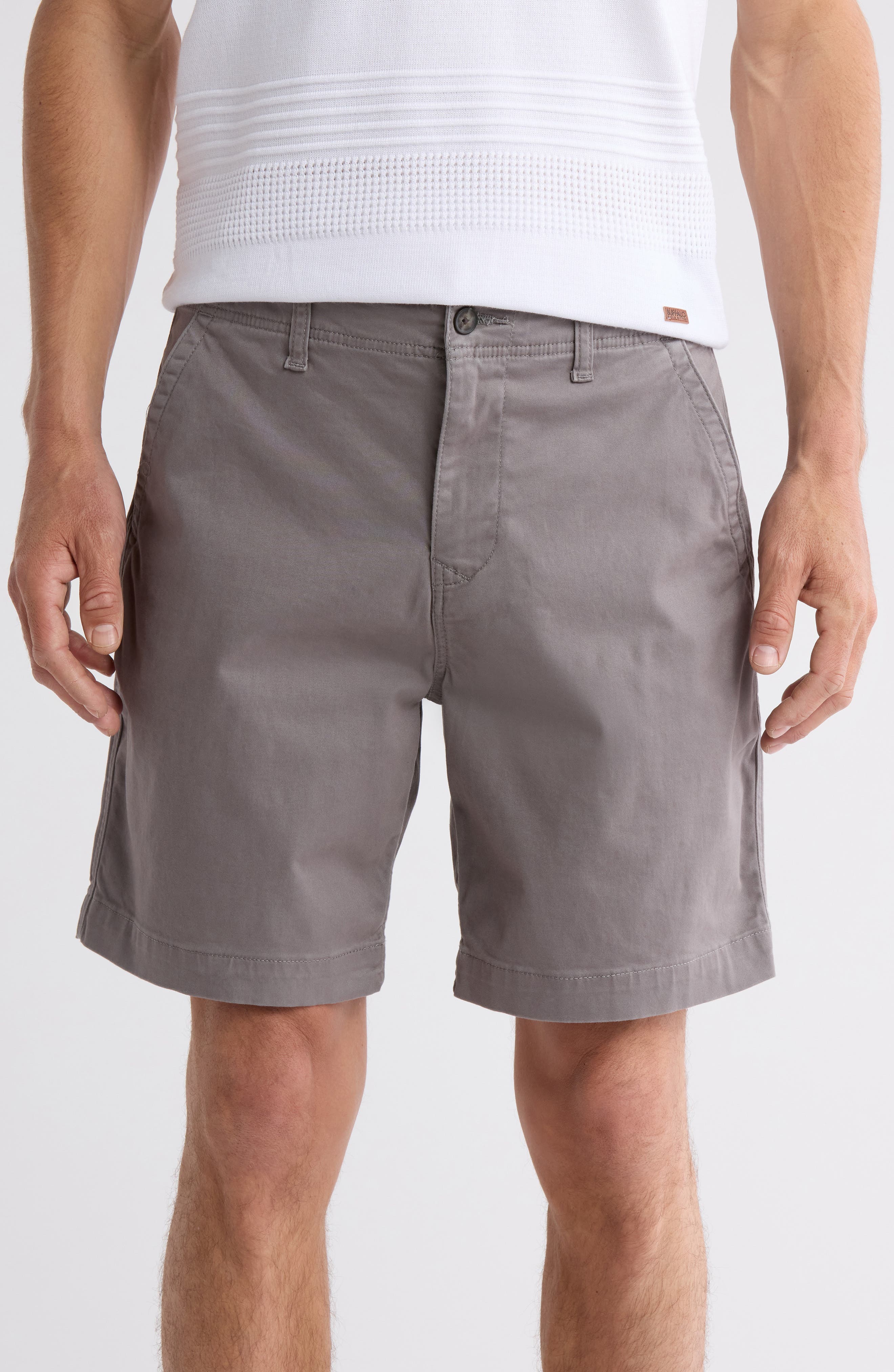 Lucky Brand Stretch Cotton Sateen Chino Shorts