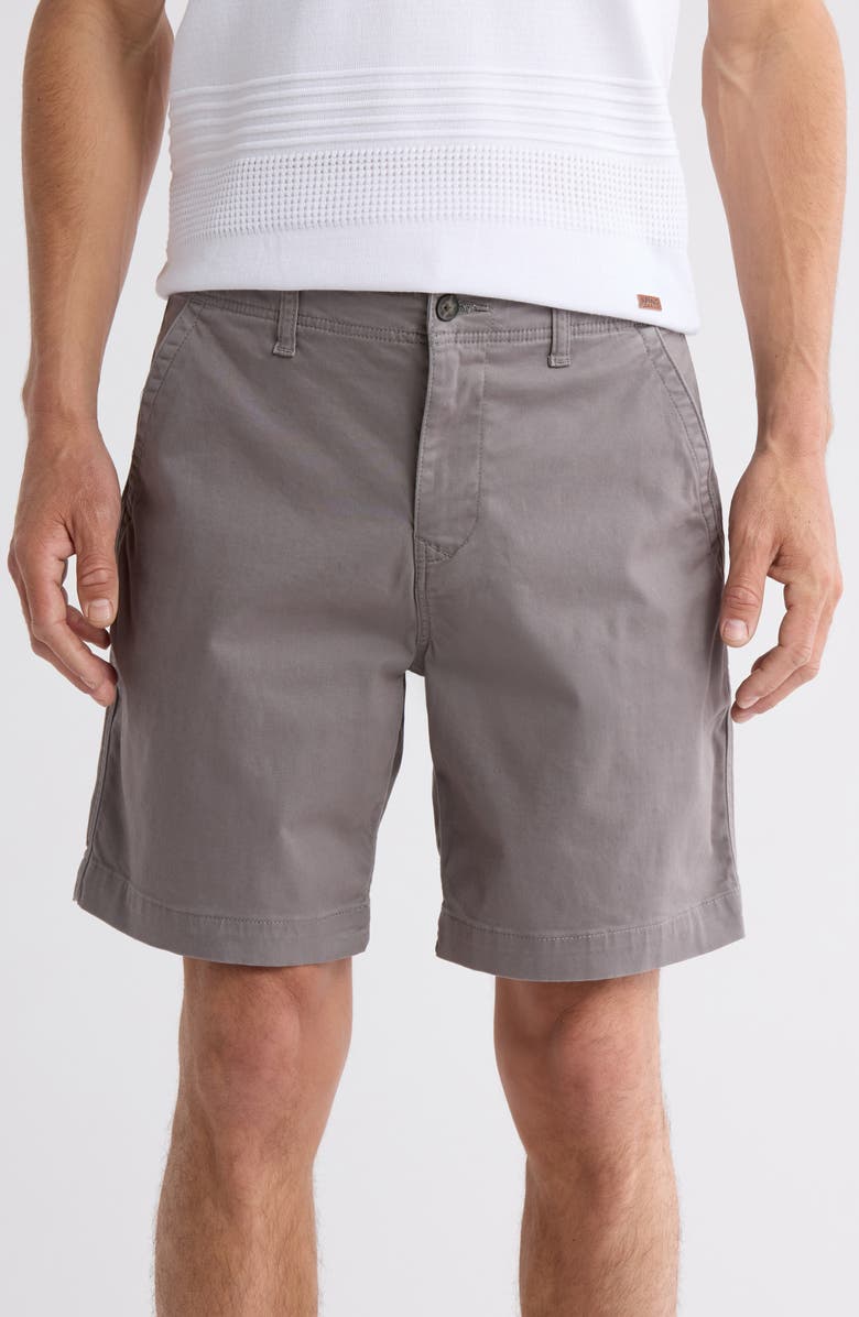 Lucky Brand Stretch Cotton Sateen Chino Shorts, Main, color, Rocky Cast